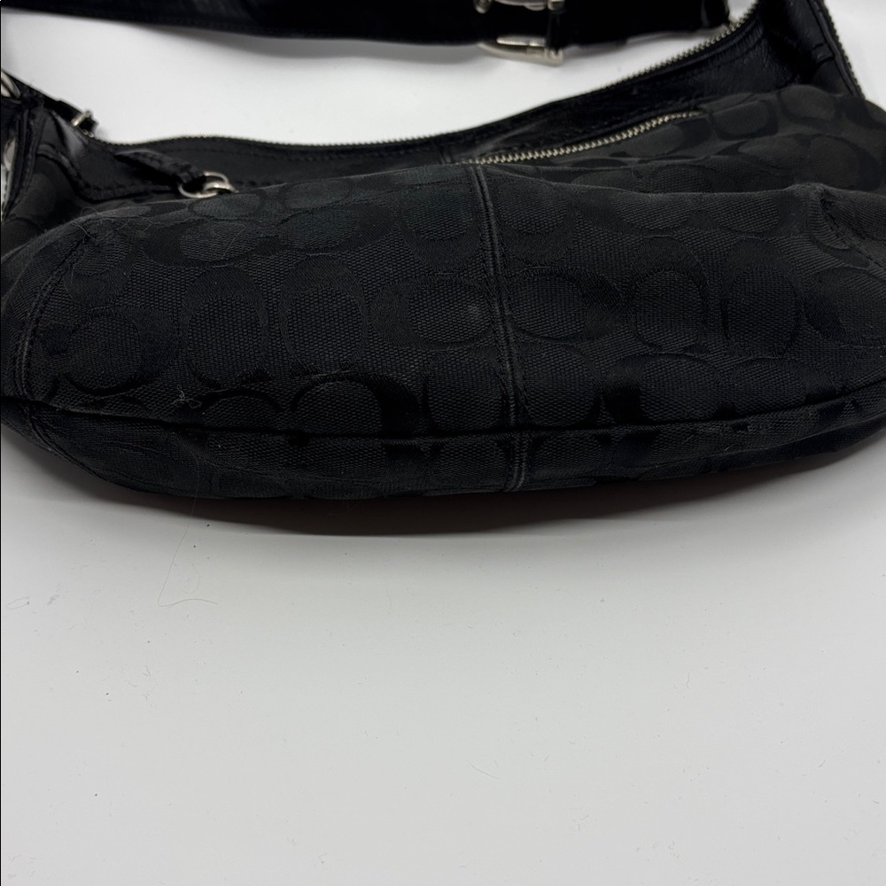Coach Black Signature Canvas Shoulder Bag - Picture 7 of 7